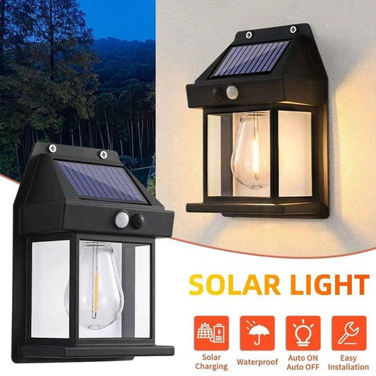 Solar Light Solar Dusk to Dawn Wall Lights with Motion Sensor and 3 Lighting Modes