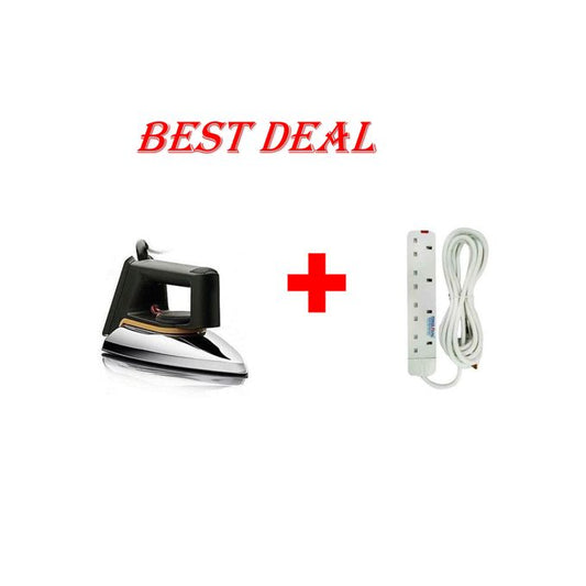 Soarin SR-1172 - Iron Box Dry Plus Free Power King 4 Way Extension