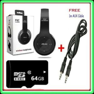Loud Music Bluetooth Headphones+ 64gb Mem Card