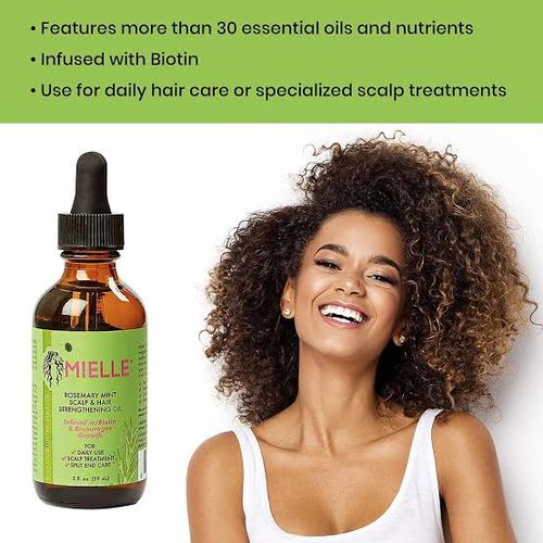 Mielle Organics Rosemary Mint Scalp & Hair Strengthening Oil- Scalp Treatment-59ml