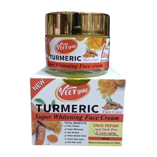 VEET GOLD Turmeric Super Whitening Face Cream Brightens Skin, Reduces Dark Spots