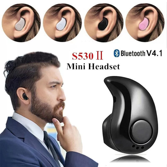 S530 Mini Wireless Invisible Bluetooth Earbud Earphone-Random color
