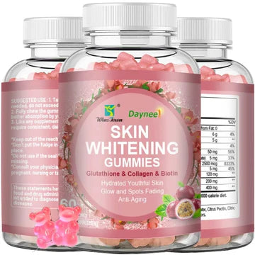 Skin Whitening Gummies with Glutathione and Collagen