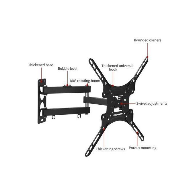 Home Design ROTATING 14"-55" TILT MOVING WALL MOUNT BRACKET