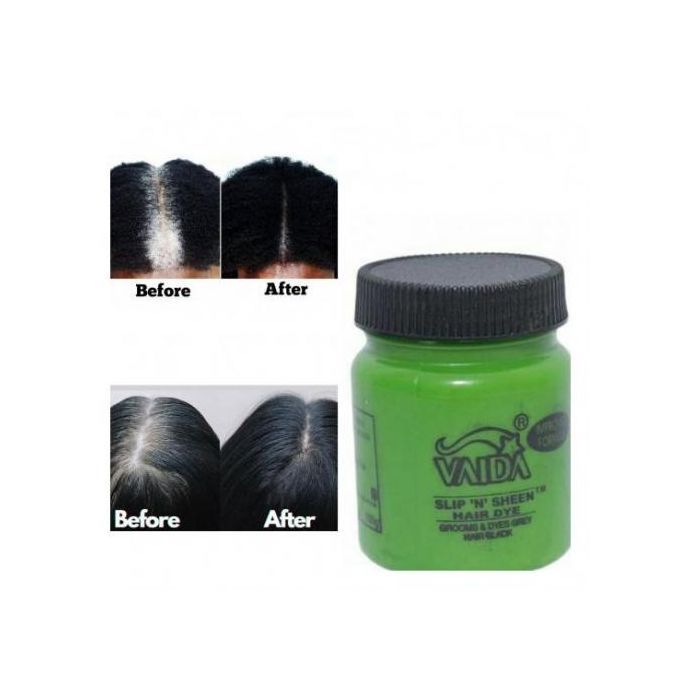 Vaida Black Hair Dye Pomade Slip ‘N’ Sheen Hair Coloring Dye