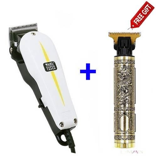 Wahl Super Taper Classic Series Clipper, Hair Cut, Kinyozi Machine + Vintage T9 Detailer Clipper